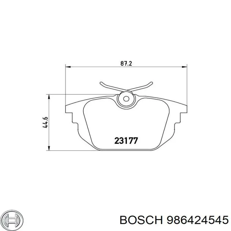 986424545 Bosch pastillas de freno traseras