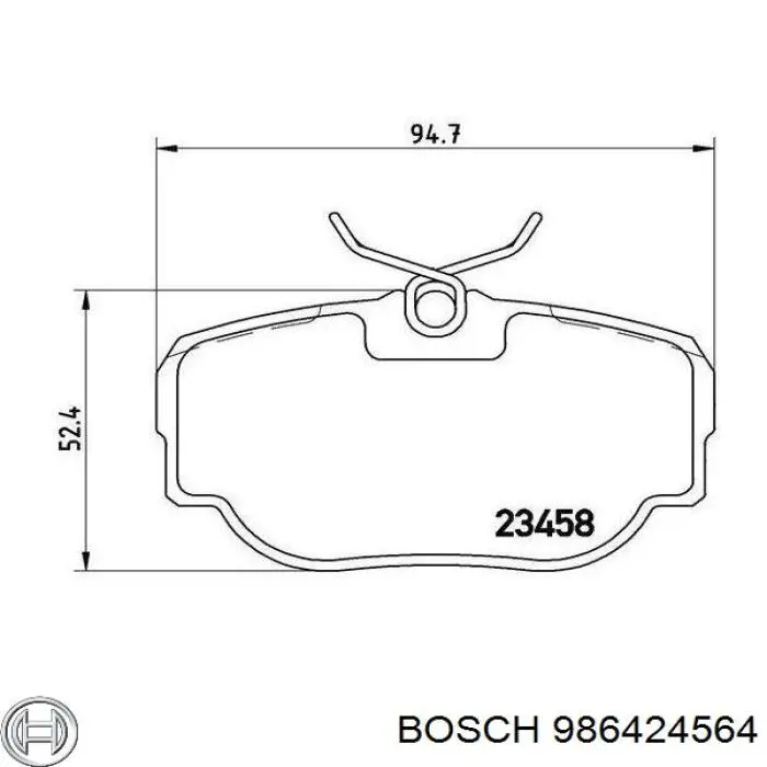 986424564 Bosch pastillas de freno traseras