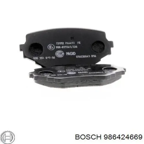 986424669 Bosch pastillas de freno delanteras