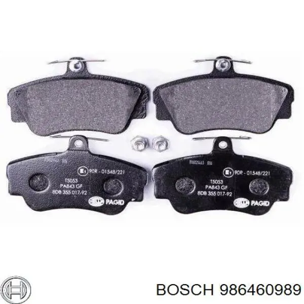 986460989 Bosch pastillas de freno delanteras