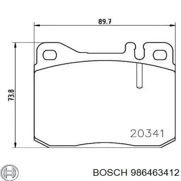 986463412 Bosch pastillas de freno delanteras