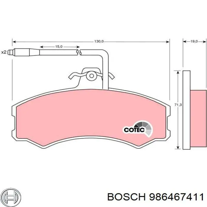 986467411 Bosch pastillas de freno delanteras