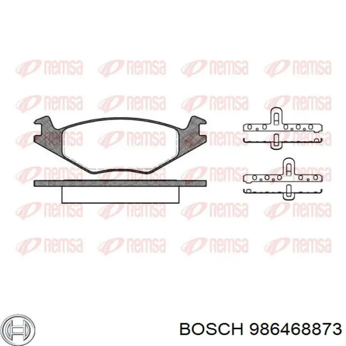 986468873 Bosch pastillas de freno delanteras