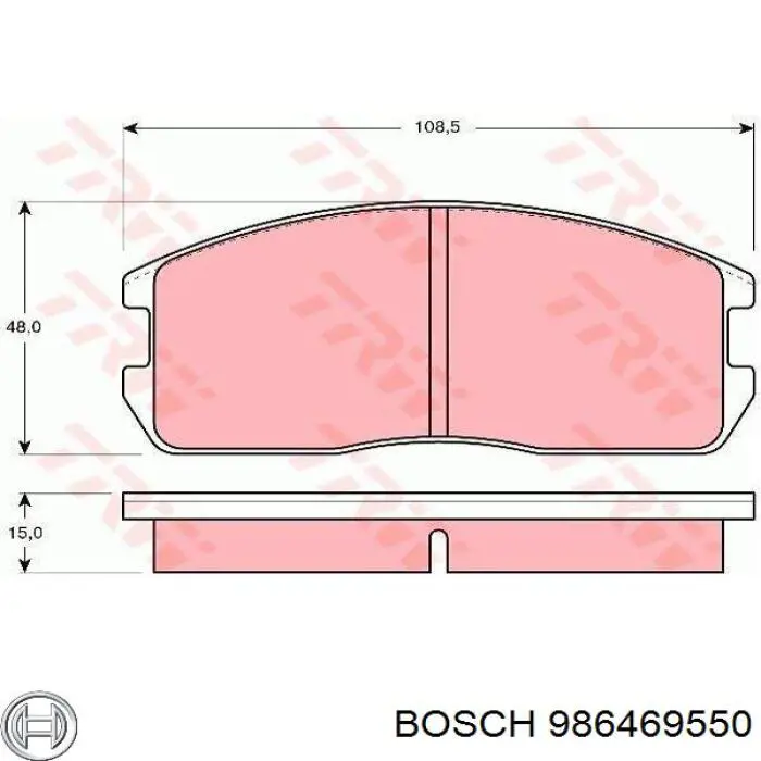 986469550 Bosch pastillas de freno delanteras