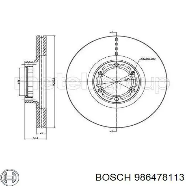 986478113 Bosch freno de disco delantero