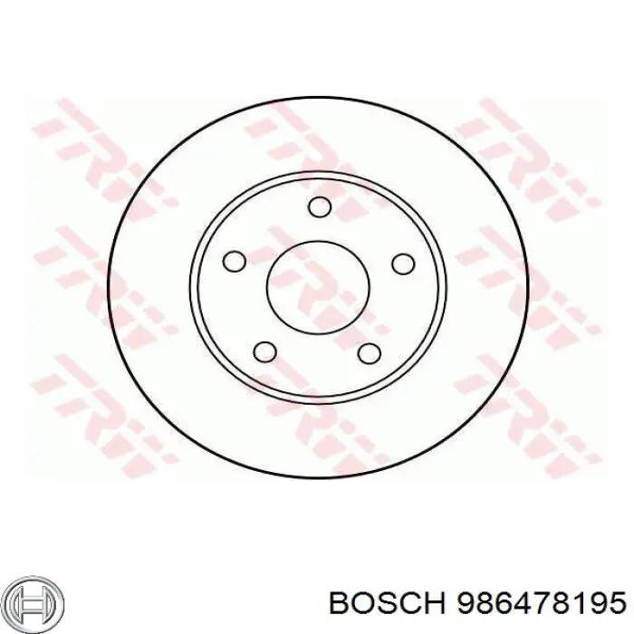 986478195 Bosch freno de disco delantero