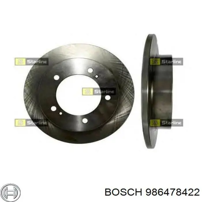 986478422 Bosch freno de disco delantero