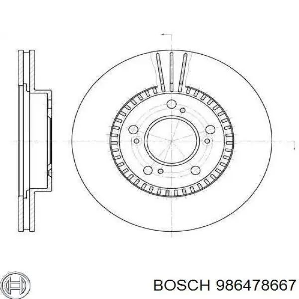 986478667 Bosch freno de disco delantero