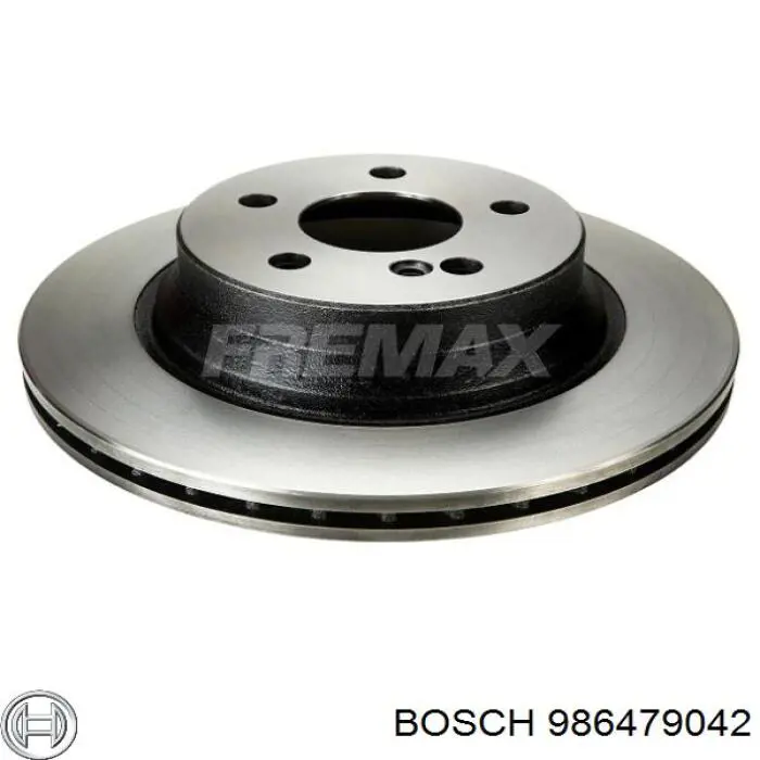 986479042 Bosch disco de freno trasero