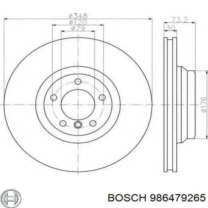 986479265 Bosch freno de disco delantero