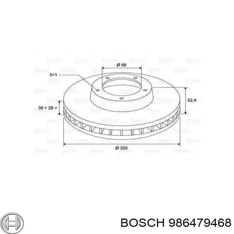 986479468 Bosch freno de disco delantero