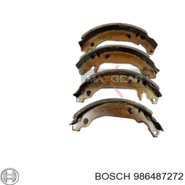 986487272 Bosch zapatas de frenos de tambor traseras