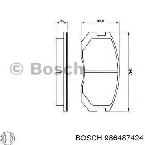 986487424 Bosch zapatas de frenos de tambor traseras