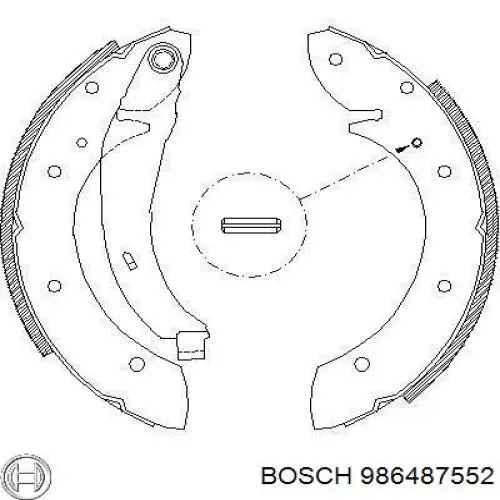 986487552 Bosch zapatas de frenos de tambor traseras