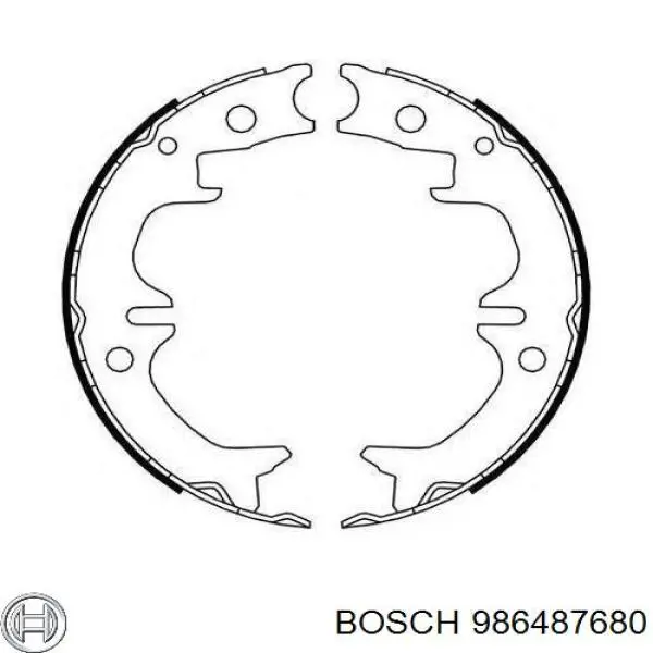 986487680 Bosch juego de zapatas de frenos, freno de estacionamiento