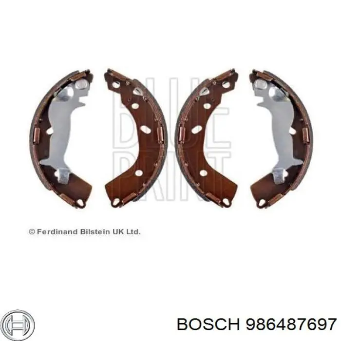 986487697 Bosch zapatas de frenos de tambor traseras