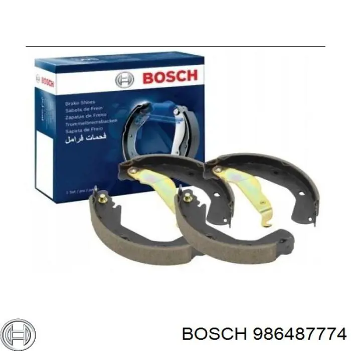 986487774 Bosch zapatas de frenos de tambor traseras