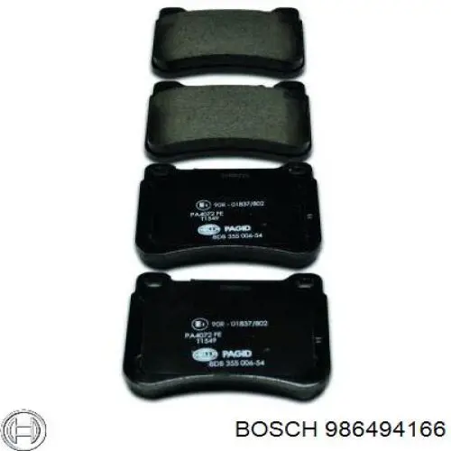 986494166 Bosch pastillas de freno delanteras