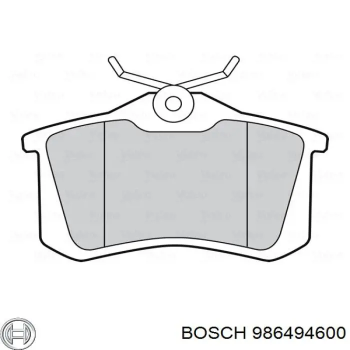 986494600 Bosch pastillas de freno traseras