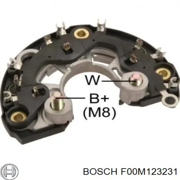 F00M123231 Bosch alternador diodo puente rectificador