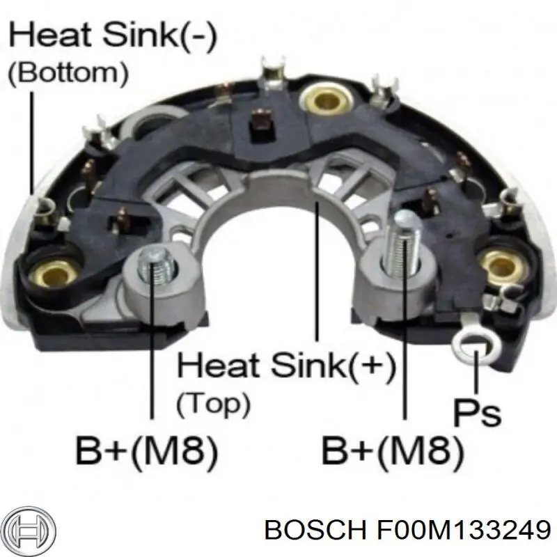 F00M133249 Bosch alternador diodo puente rectificador