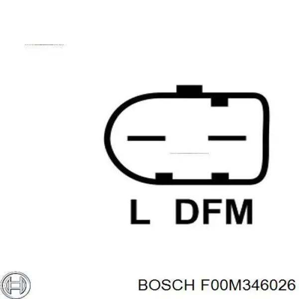 F00M346026 Bosch regulador de rele del generador (rele de carga)