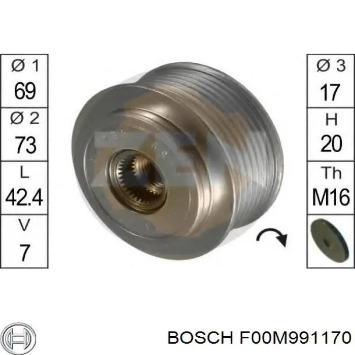 F00M991170 Bosch poleas juego de piezas