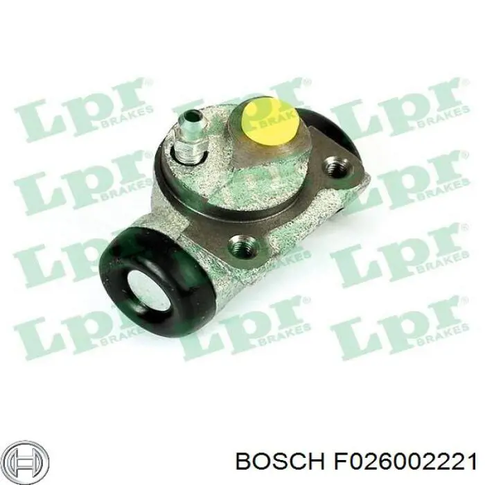 F 026 002 221 Bosch cilindro de freno de rueda trasero