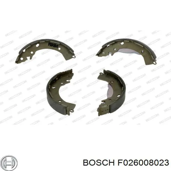 F026008023 Bosch zapatas de frenos de tambor traseras