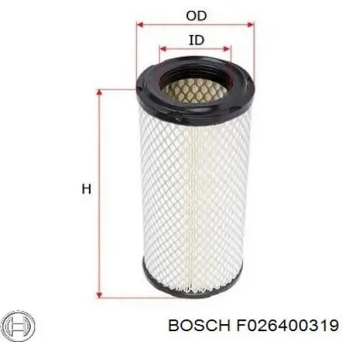 F026400319 Bosch filtro de aire