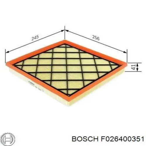 F026400351 Bosch filtro de aire