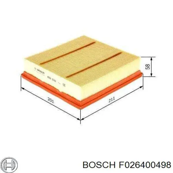 F026400498 Bosch filtro de aire