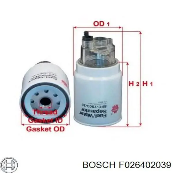 F026402039 Bosch filtro combustible