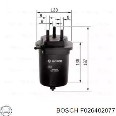 F026402077 Bosch filtro combustible