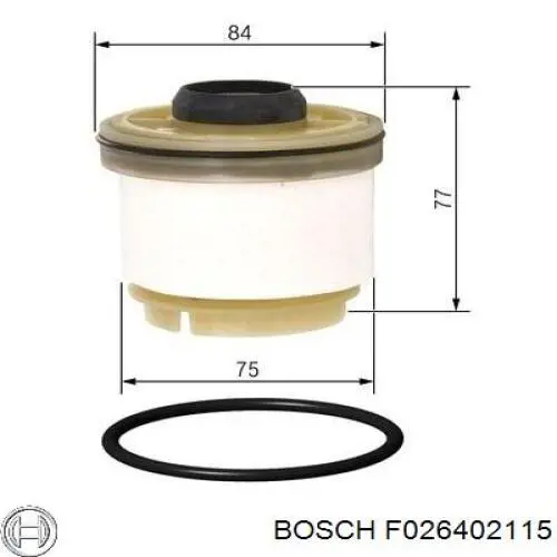 F026402115 Bosch filtro combustible