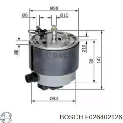 F026402126 Bosch filtro combustible