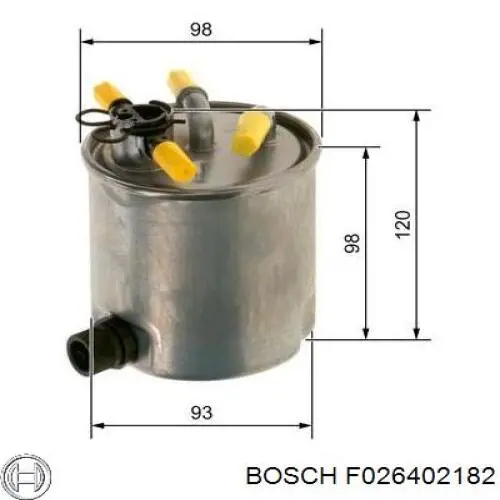 F 026 402 182 Bosch filtro combustible