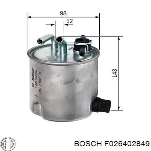 F026402849 Bosch filtro combustible