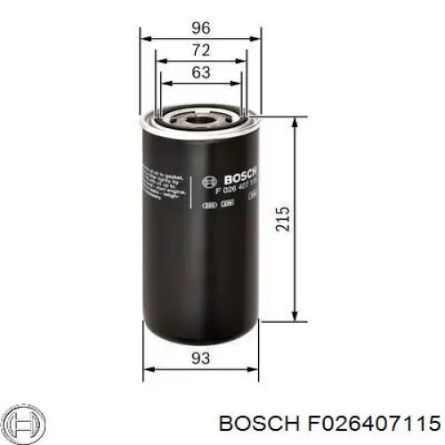 F026407115 Bosch filtro hidráulico, transmisión automática