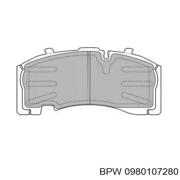 0980107280 BPW pastillas de freno traseras