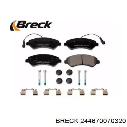 24467 00 703 20 Breck pastillas de freno delanteras