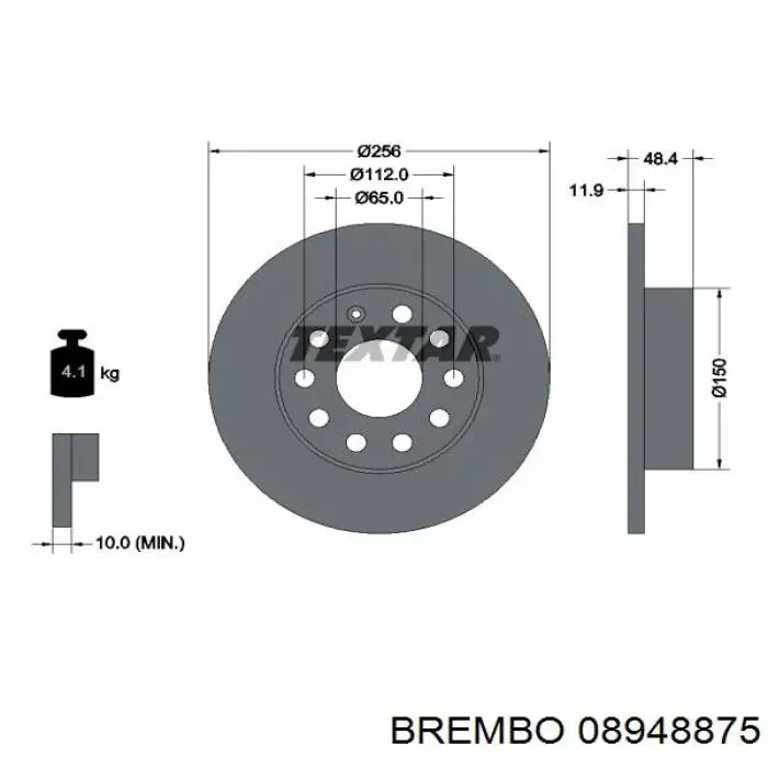 08.9488.75 Brembo disco de freno trasero