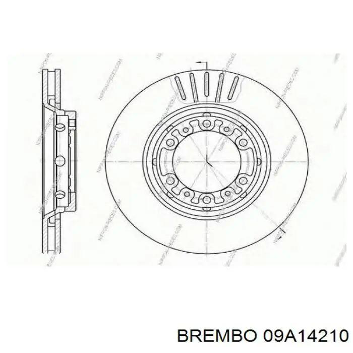 09.A142.10 Brembo freno de disco delantero