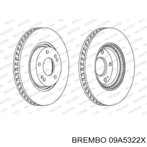 09A5322X Brembo freno de disco delantero