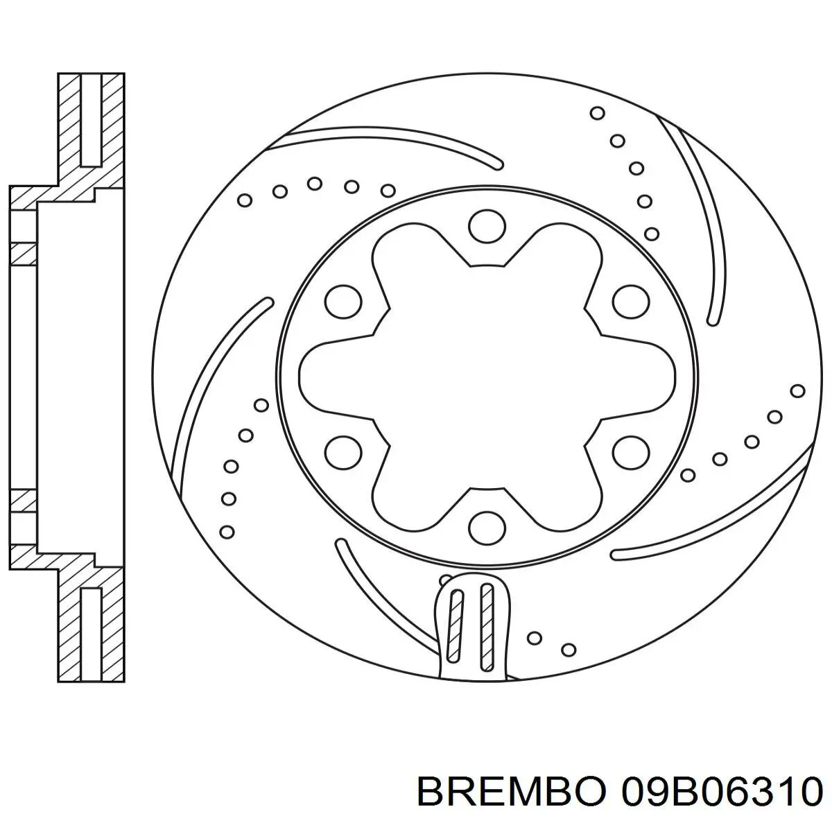 09.B063.10 Brembo freno de disco delantero