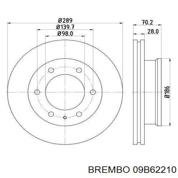 09.B622.10 Brembo freno de disco delantero