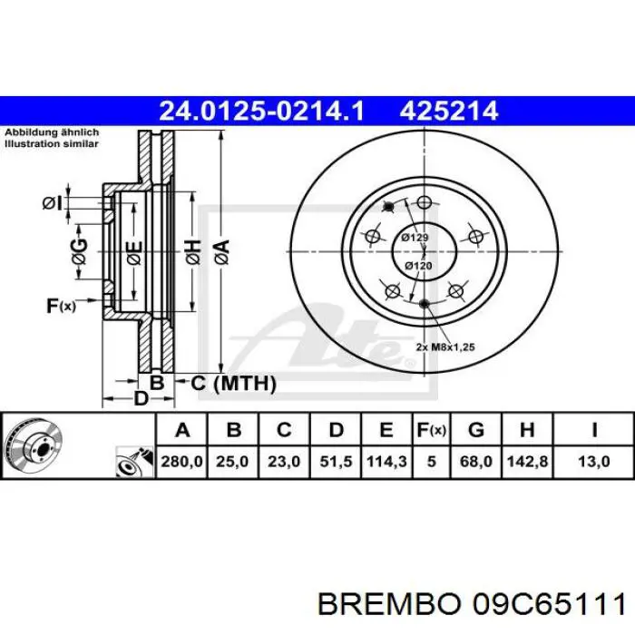 09.C651.11 Brembo freno de disco delantero