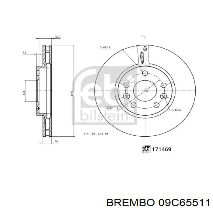 09.C655.11 Brembo freno de disco delantero