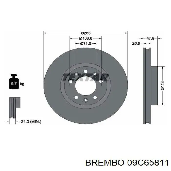 09.C658.11 Brembo freno de disco delantero