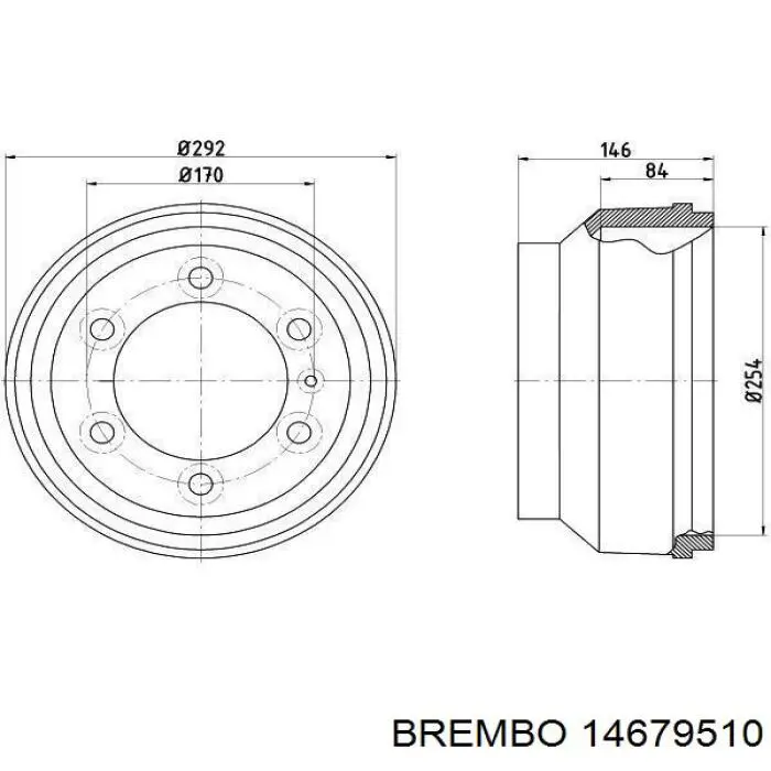 6166060 Ford freno de tambor trasero